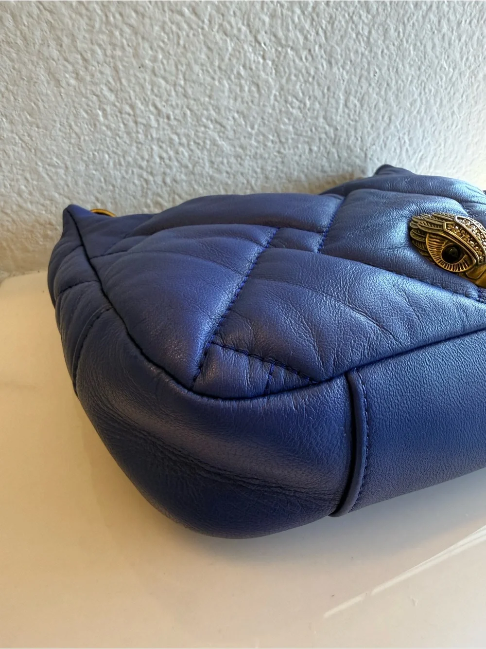 Kurt Geiger Quilted Leather Crossbody Purse With Coin Pouch